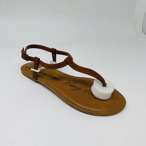 New American Rag Womans Sz 10.5M Krista Cognac Sandal Vegan NIB - Picture 2 of 10